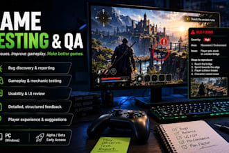 test your game and provide a detailed QA bug report