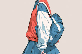 draw anime character an illustration