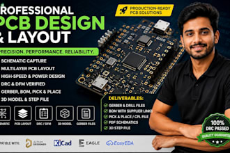 do professional pcb design, pcb layout and schematic for manufacturing