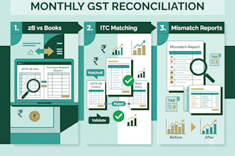 do monthly gst reconciliation between gstr 2b and your books