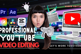 edit professional youtube videos english or spanish