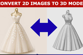convert 2d images to 3d model for  printing, stl, bambulab , fusion360, blender
