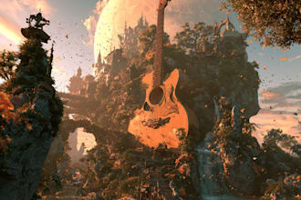 design fantasy album cover art with amazing effects