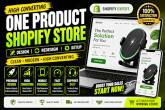 build you a one product shopify dropshipping store