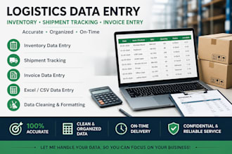 do inventory, shipment tracking and invoice data entry