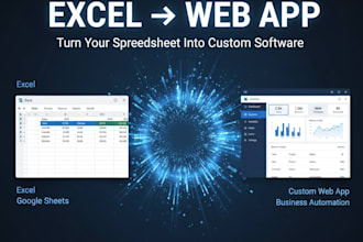 turn your excel or google sheets into a web application