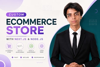 build a custom ecommerce store with next js and node js