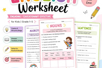 create english worksheets for kids