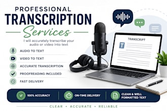 professionally transcribe audio and video files accurately