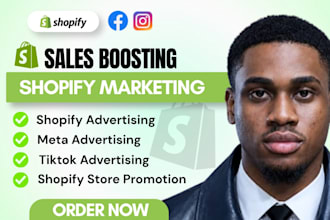 setup shopify ads, meta ads, tiktok ads shopify marketing to boost shopify sales