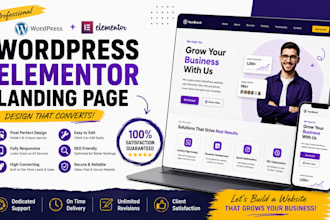 create wordpress landing page design elementor landing page