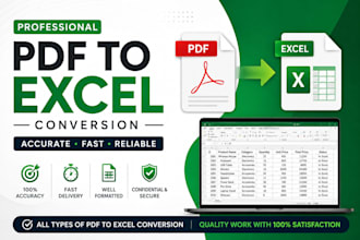 convert PDF to excel, word, CSV and editable spreadsheets