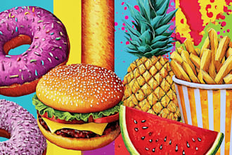 food pop art of your food pop art