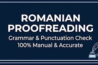 proofread and correct your romanian text