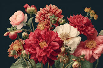 make a beautiful botanical or floral illustration