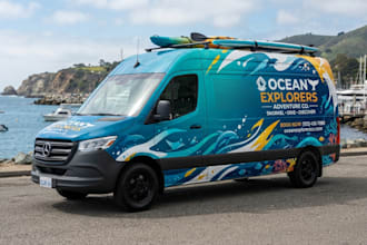 design attractive car wrap design and vehicle wrap design