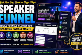 build a speaker funnel to generate speaking engagement leads and bookings