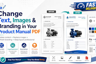 change text images and branding in your product manual PDF