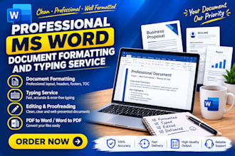 do professional ms word document formatting and typing services