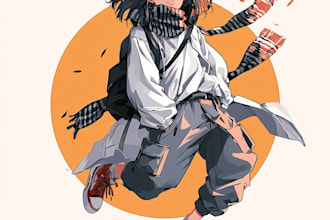 draw anime character illustration