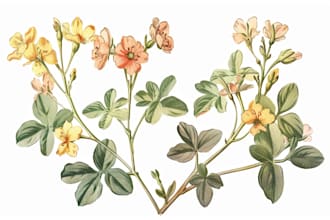 illustrate botanical and animal linocut illustration