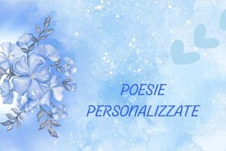 write you a beatiful  custom poem