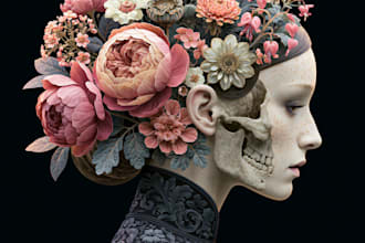 create illustration in semi surreal or airbrush style