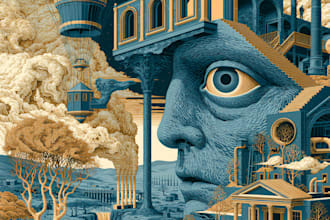 draw a surrealist or fantasy illustration