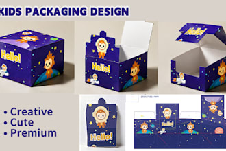design creative kids product packaging box