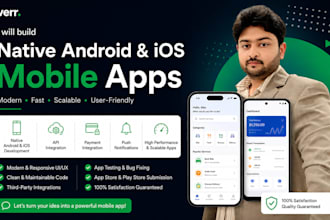 develop a native android and ios mobile app