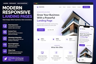 a modern responsive landing p