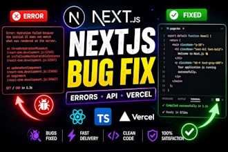 fix nextjs bugs errors and vercel issues
