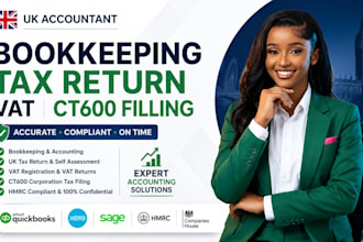 be your uk accountant for bookkeeping, tax return, vat and ct600 filling