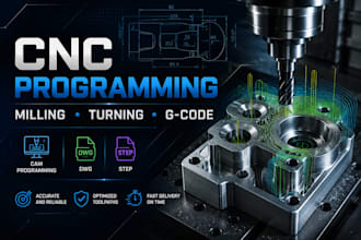 create cnc programs and g code for milling and turning