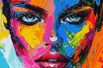 draw abstract painting art or color abstract art