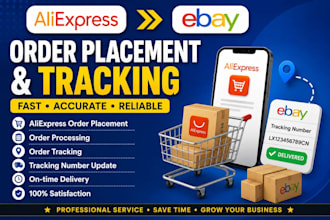 do aliexpress to ebay product order placement and tracking