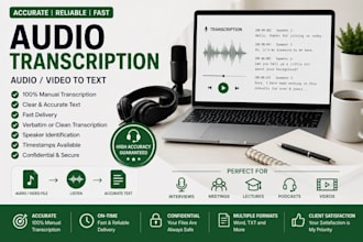 accurately transcribe english audio to text