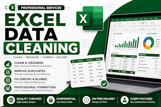 create excel formulas , reports and data analysis