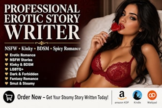 erotic story writer nsfw kinky bdsm spicy romance stories and fanfiction writing