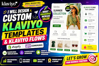 design custom klaviyo email templates and klaviyo flows