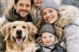 make a memorial watercolor family portrait for you