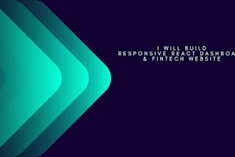 build responsive react dashboard and fintech website