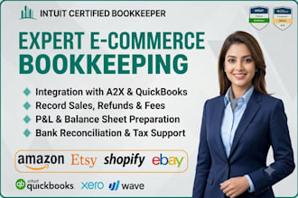 do amazon, shopify, ecommerece bookkeeping in quickbooks online