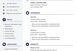 write professional CV , resume