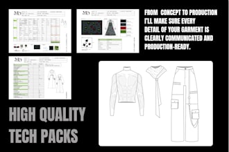 l design garments and techpacks