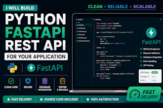 build a python fastapi rest API for your application