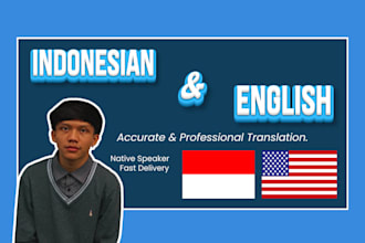 professionally translate english to indonesian