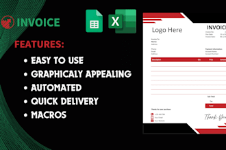 create invoice design and excel automation