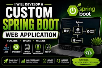 develop a custom spring boot web application
