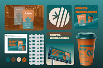 create a modern logo, brand identity and brand style guide